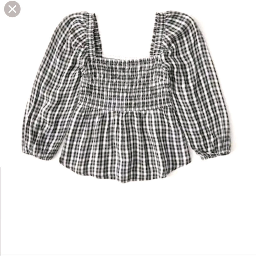 A&F 3/4 Sleeve Smocked Top